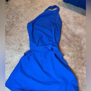 Hutch Blue Halter Mini Dress